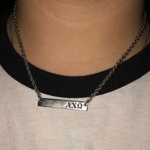 Alpha Chi Omega silver necklace